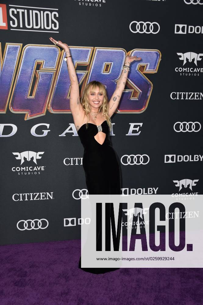 Avengers: Endgame Premiere - LA Miley Cyrus attends the world premiere of Walt Disney Studios Motion Pictures Avengers: Endgame at the Los Angeles Convention Center on April 22, 2019 in Los Angeles, California. Photo by Saul GOODMAN ABACAPRESS.COM