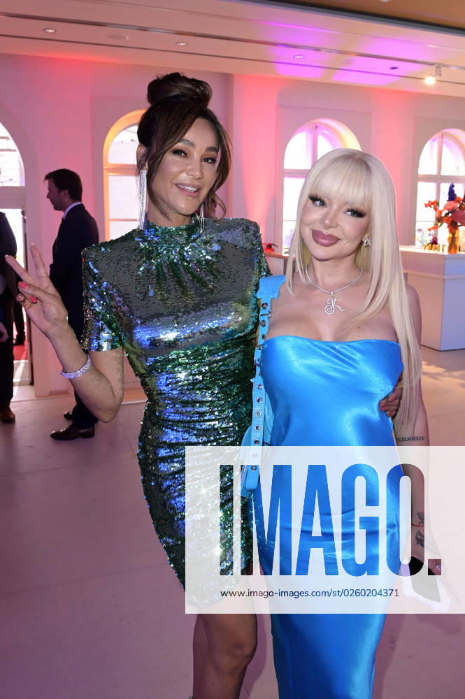 Verona Pooth und Katja Krasavice bei der Bertelsmann Party 2023 in der Bertelsmann Repräsentanz Unter den Linden. Berlin