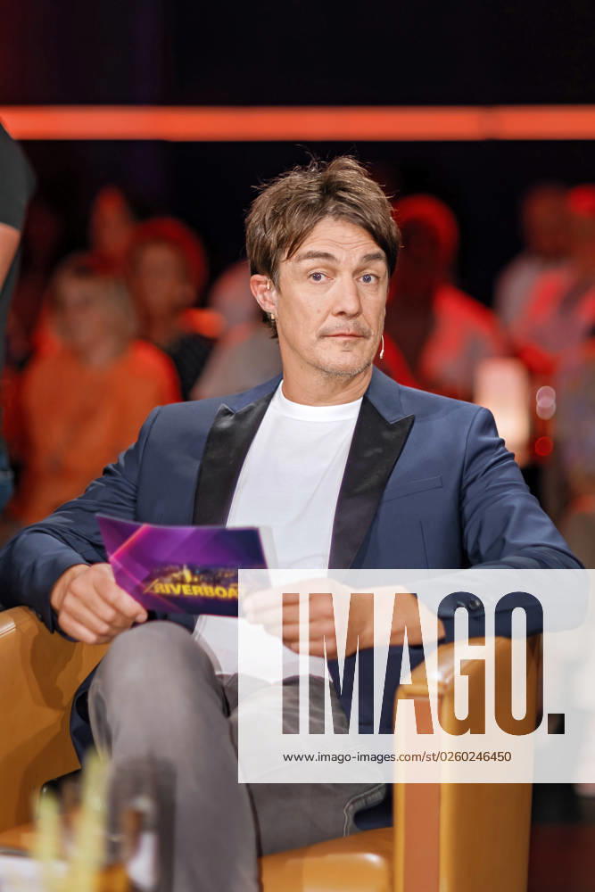 MDR - Riverboat. Moderator Matze Knop anläßlich der Aufzeichnung der MDR - Talkshow Riverboat am 16.06.2023 in der Mediacity Leipzig. 20230616SFL0041