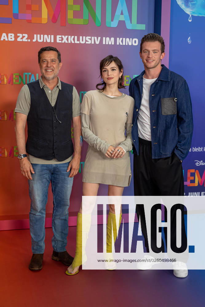 Kino Premiere - Elemental Roger Crotti, Emilia Schuele und Jannis Niewoehner bei der Deutschlandpremiere von Elemental im Kino in der Kulturbrauerei am 18.06.2023 in Berlin.
