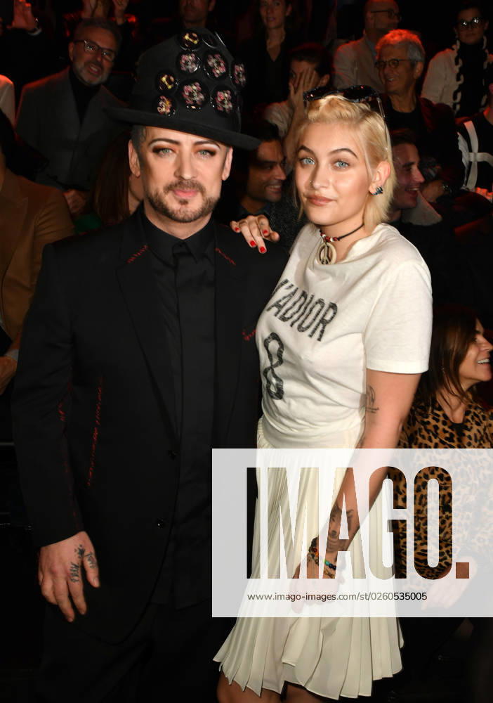 PFW - Dior Homme - Menswear - FrontRow Boy George and Paris Jackson attend the Dior Homme Menswear Fall Winter 2017-2018 show as part of Paris Fashion Week on January 21, 2017 in Paris, France. Photo by Laurent Zabulon ABACAPRESS.COM