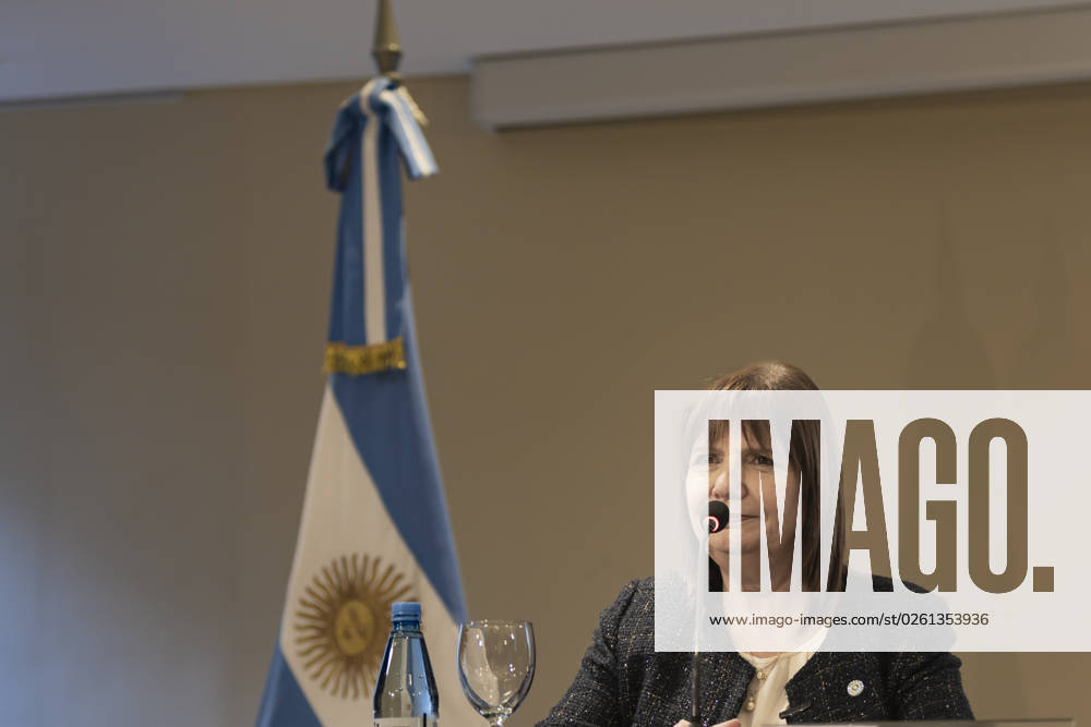 Presidential Elections 2023. Presidential pre-candidate Patricia Bullrich presented her presidential ticket La Fuerza del Cambio (The Force for Change), together with Luis Petri as pre-candidate for Vice-President. Buenos Aires Argentina
