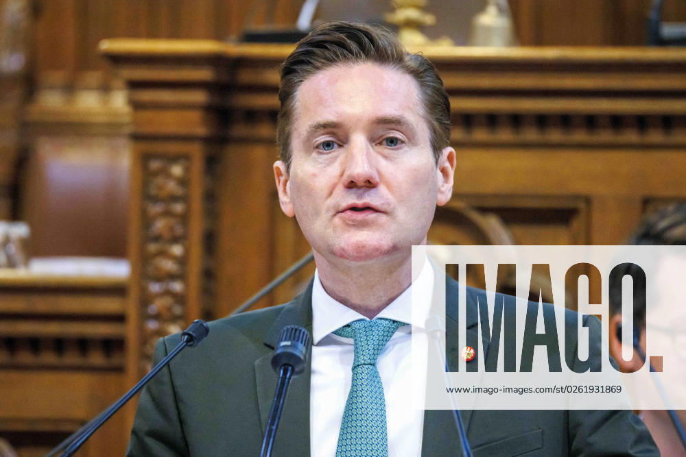 20230628 Wiener Gemeinderat - Rechnungsabschluss 2022 WIEN, OESTERREICH - JUNI 28: Abgeordneter zum Wiener Landtag und Gemeinderat Josef Mantl (OeVP) beim Wiener Gemeinderat - - Rechnungsabschluss 2022 im Rathaus am 28. Juni 2023 in Wien, Oesterreich. 230628_SEPA_10_027