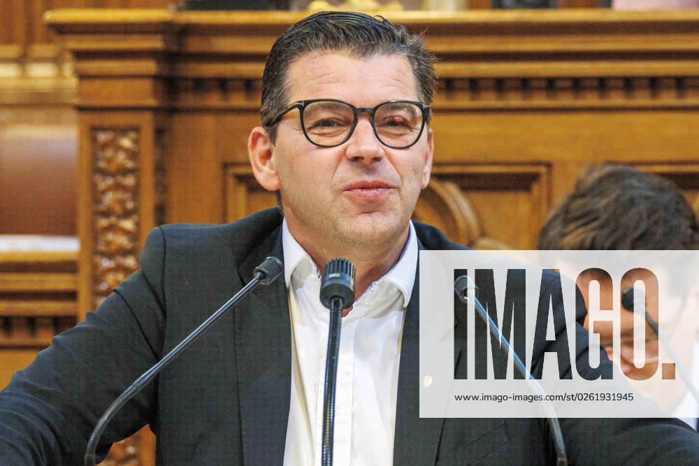20230628 Wiener Gemeinderat - Rechnungsabschluss 2022 WIEN, OESTERREICH - JUNI 28: Abgeordneter zum Wiener Landtag und Gemeinderat Udo Guggenbichler (FPOe) beim Wiener Gemeinderat - - Rechnungsabschluss 2022 im Rathaus am 28. Juni 2023 in Wien, Oesterreich. 230628_SEPA_10_003