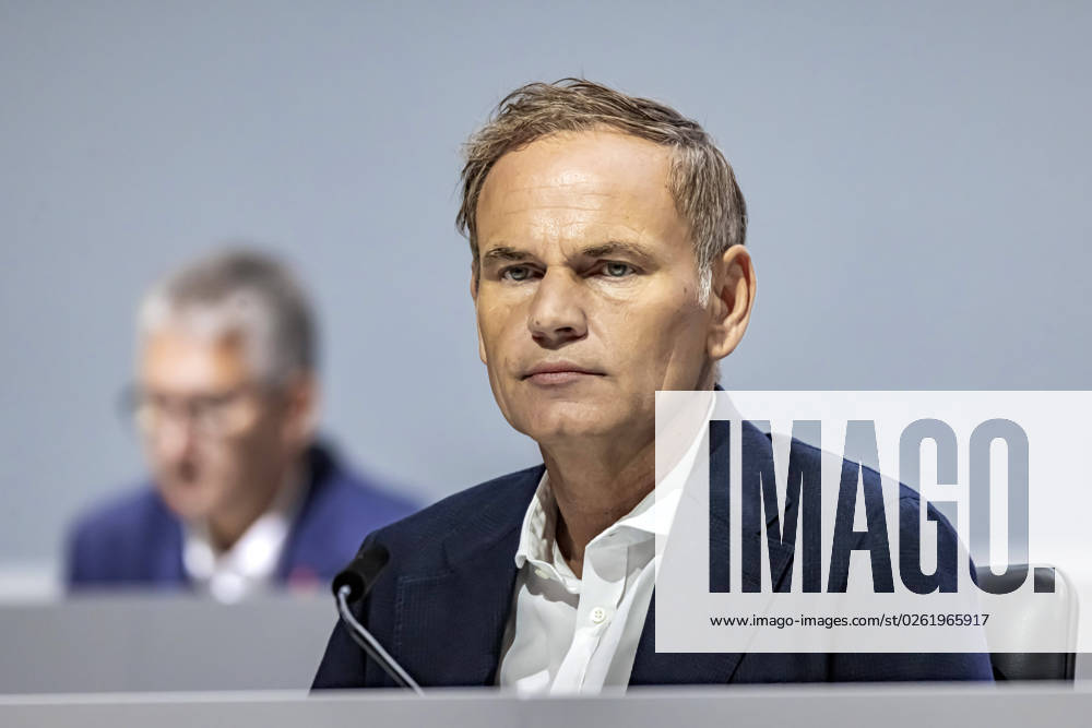 Oliver Blume, Vorstandsvorsitzender. Ordentliche Hauptversammlung 2023 der Porsche AG in der Porsche Arena Stuttgart. Erste Hauptversammlung nach dem Börsengang der Dr. Ing. h.c. F. Porsche AG im vergangenen September. 28.06.2023: Stuttgart, Baden-Württemberg, Deutschland, Europa