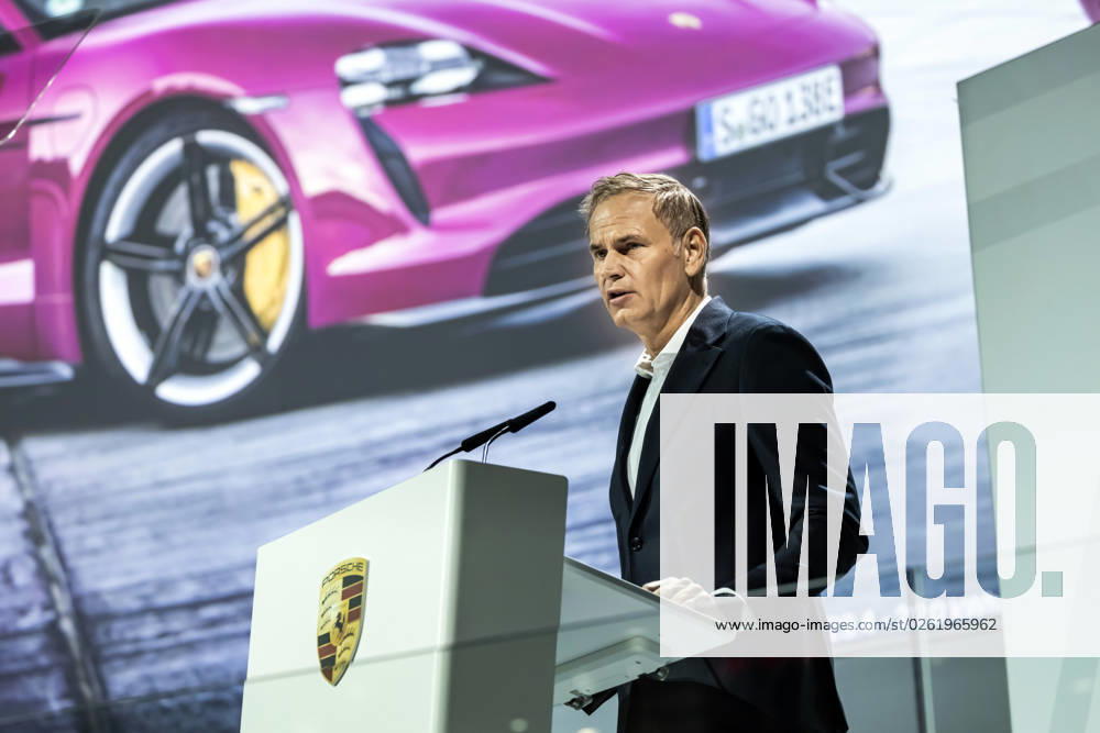 Oliver Blume, Vorstandsvorsitzender. Ordentliche Hauptversammlung 2023 der Porsche AG in der Porsche Arena Stuttgart. Erste Hauptversammlung nach dem Börsengang der Dr. Ing. h.c. F. Porsche AG im vergangenen September. 28.06.2023: Stuttgart, Baden-Württemberg, Deutschland, Europa