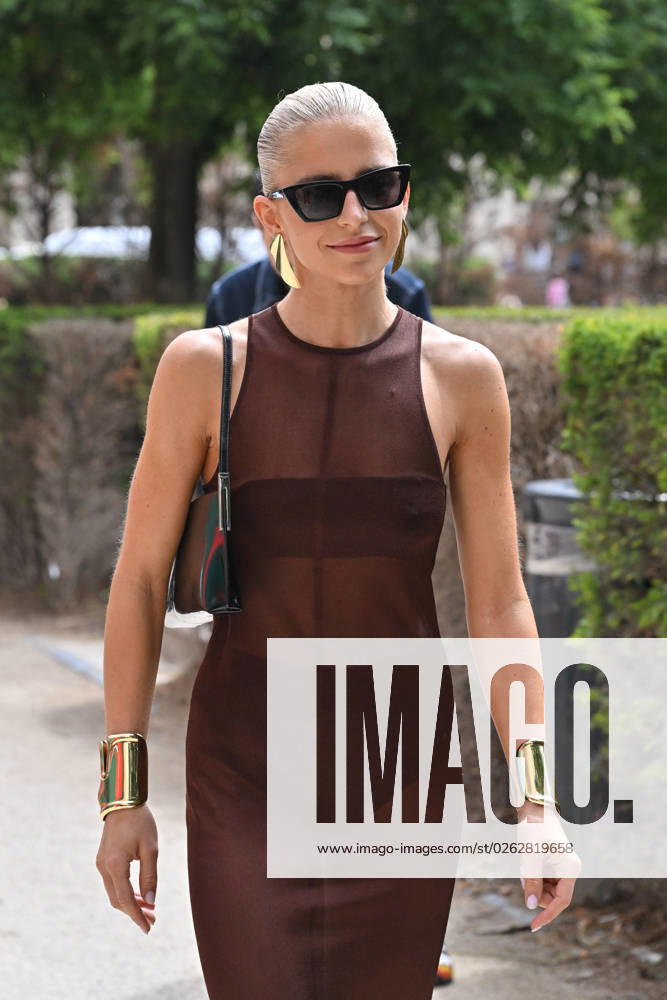 PFW Haute Couture Elie Saab Outside Arrivals JR Caroline Daur at Elie Saab show during Haute Couture Fashion Week in Paris, France on July 5, 2023. Photo by Julien Reynaud APS-Medias ABACAPRESS.COM Paris France