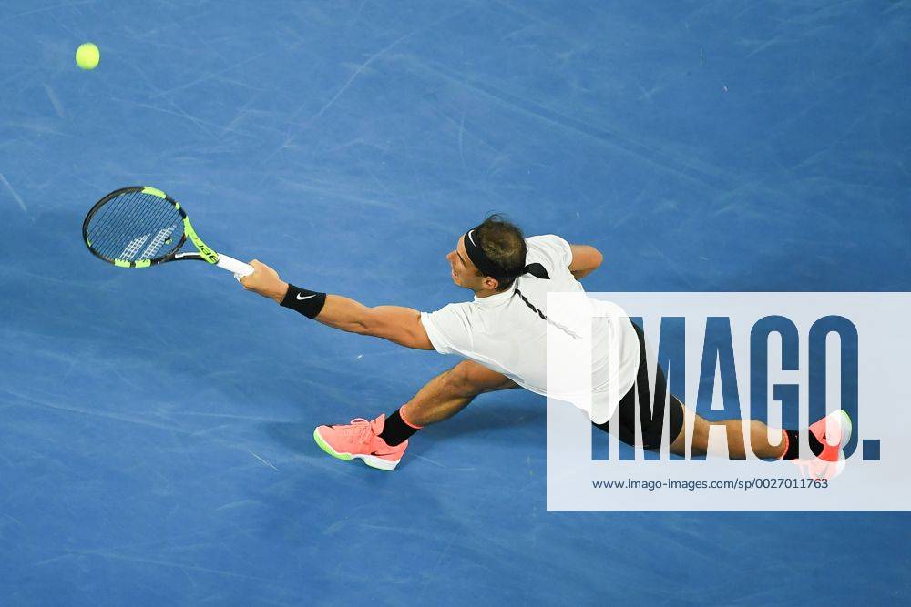 Rafael Nadal of Spain in action in the Men s Final against Roger Federer of Switzerland on day 14 of the 2017 Australian Open Grand Slam tennis tournament in Melbourne, Australia. Cal Media Tennis 2017: Australian Open Jan 29 - ZUMAc04_ 20170129_zaf_c04_009