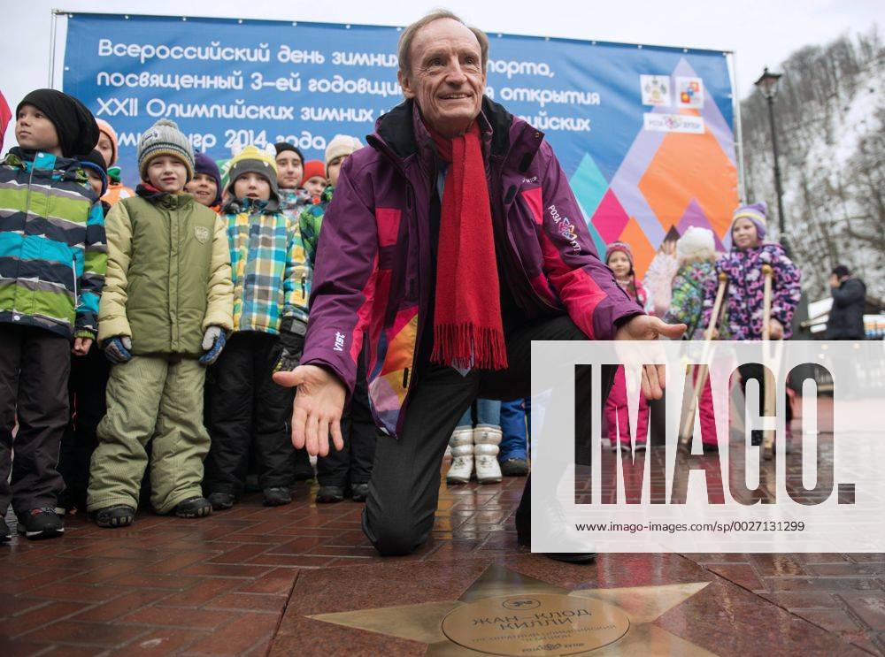 Jean-Claude Killy, honorary member of the International Olympic Committee (IOC), at the unveiling of his star at the Olympic Champions Alley in the Rosa Khutor alpine ski resort. Artur Lebedev TASS TS040377