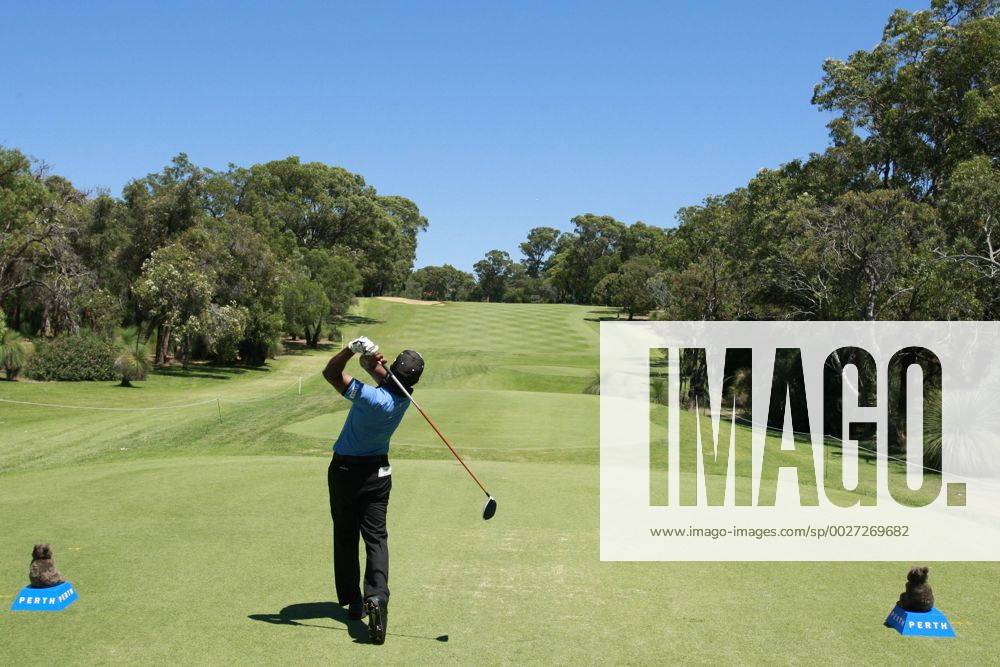 February 18th 2017, Lake Karrinyup Country Club, Perth, Western Australia, Australia; ISPS Handa World Super 6 Perth Golf Tournament Day 3 SS.P Chawrasia (IND) drives off the 6th tee during his round on day 3. Woodleyx ActionPlus11847402