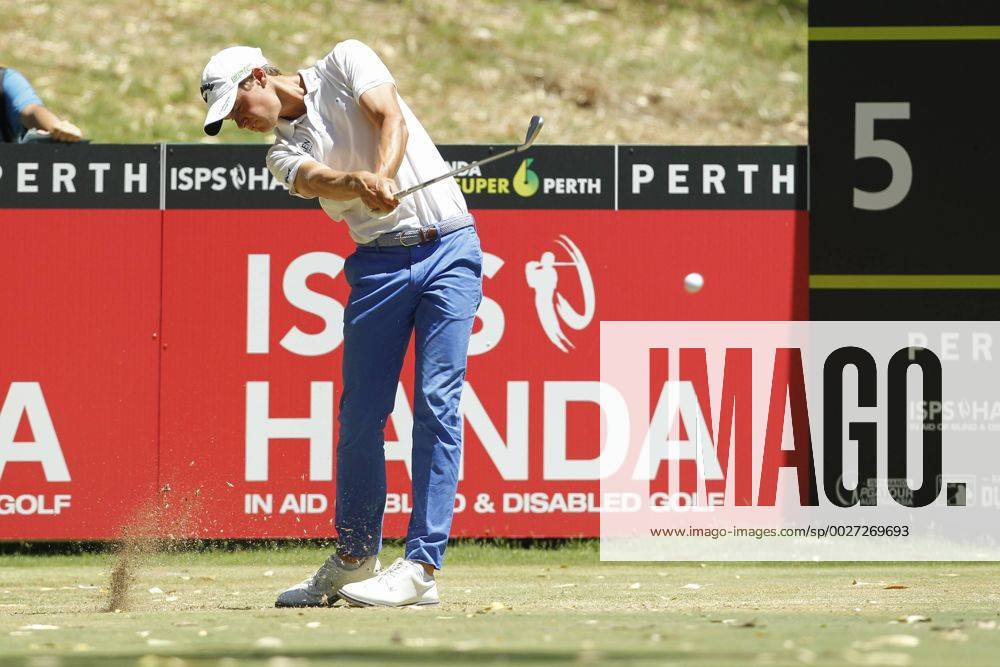 February 18th 2017, Lake Karrinyup Country Club, Perth, Western Australia, Australia; ISPS Handa World Super 6 Perth Golf Tournament Day 3 Thomas Detry (BEL) drives off the par 3 5th during his round on day 3 Woodleyx ActionPlus11847413
