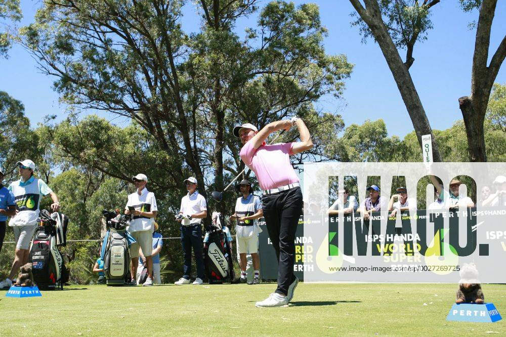 February 18th 2017, Lake Karrinyup Country Club, Perth, Western Australia, Australia; ISPS Handa World Super 6 Perth Golf Tournament Day 3 Jake Higginbottom (AUS) drives off the 9th tee during his round on day 3 Woodleyx ActionPlus11847426