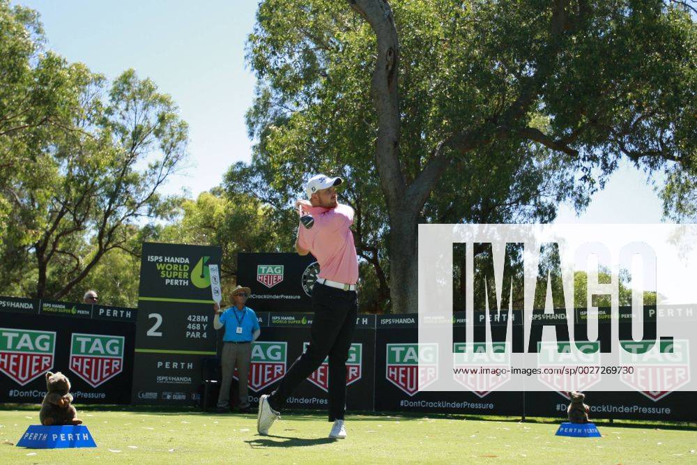 February 18th 2017, Lake Karrinyup Country Club, Perth, Western Australia, Australia; ISPS Handa World Super 6 Perth Golf Tournament Day 3 Jake Higginbottom (AUS) drives off the 2nd tee during his round on day 3 Woodleyx ActionPlus11847431