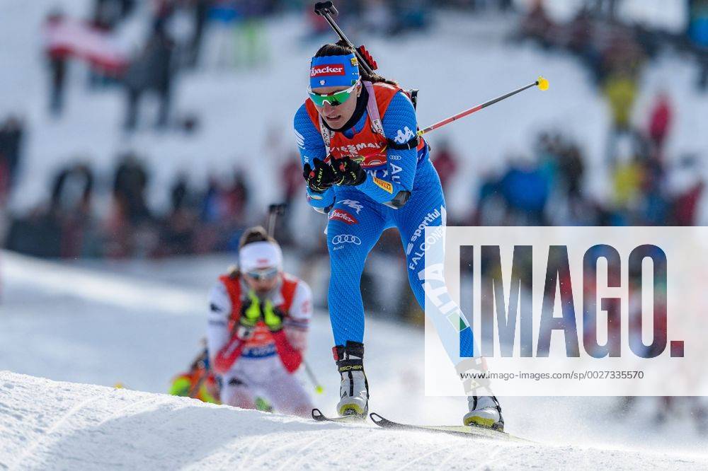 Biathlonarena, Hochfilzen, AUT, IBU Weltmeisterschaften Biathlon, Hochfilzen 2017, Verfolgung Herren, im Bild Alexia Runggaldier (ITA) Alexia Runggaldier of Italy during Ladies pursuit of the IBU Biathlon World Championships at the Biathlonarena in Hochfilzen, Austria on 2017 02 12. Hochfilzen EP_ade