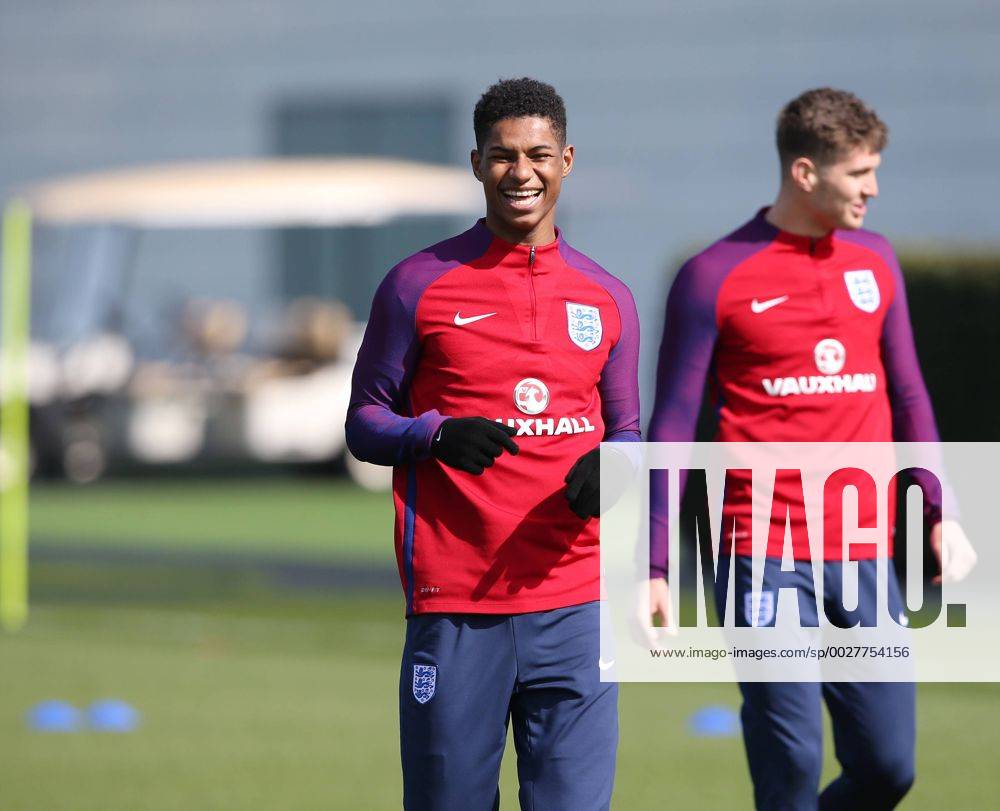 England s Marcus Rashford during training at Tottenham Hotspur Training Centre, London. Picture date: March 25th, 2017. Pic credit should read: David Klein Sportimage .