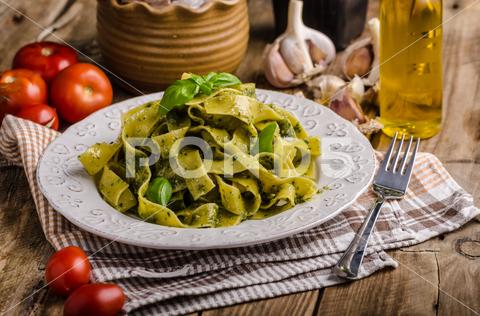Pasta with basil pesto, very simple and delicious. Pesto from olive oil, basil, nuts and parmasan pasta, pesto, food, basil, sauce, italian, green, spaghetti, plate, healthy, spinach, tagliatelle, white, dish, cheese, cuisine, meal, cooking, herb, tasty, traditional, italy, gourmet, dinner, lunch, restaurant, oil, parmesan, fresh, background, eating, leaf, fettuccine, homemade, diet, garlic, vegetarian, closeup, vegetable, photography, mediterranean, parmasan, milan, olive, bio, organic