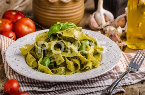 Pasta with basil pesto, very simple and delicious. Pesto from olive oil, basil, nuts and parmasan pasta, pesto, food, basil, sauce, italian, green, spaghetti, plate, healthy, spinach, tagliatelle, white, dish, cheese, cuisine, meal, cooking, herb, tasty, traditional, italy, gourmet, dinner, lunch, restaurant, oil, parmesan, fresh, background, eating, leaf, fettuccine, homemade, diet, garlic, vegetarian, closeup, vegetable, photography, mediterranean, parmasan, milan, olive, bio, organic