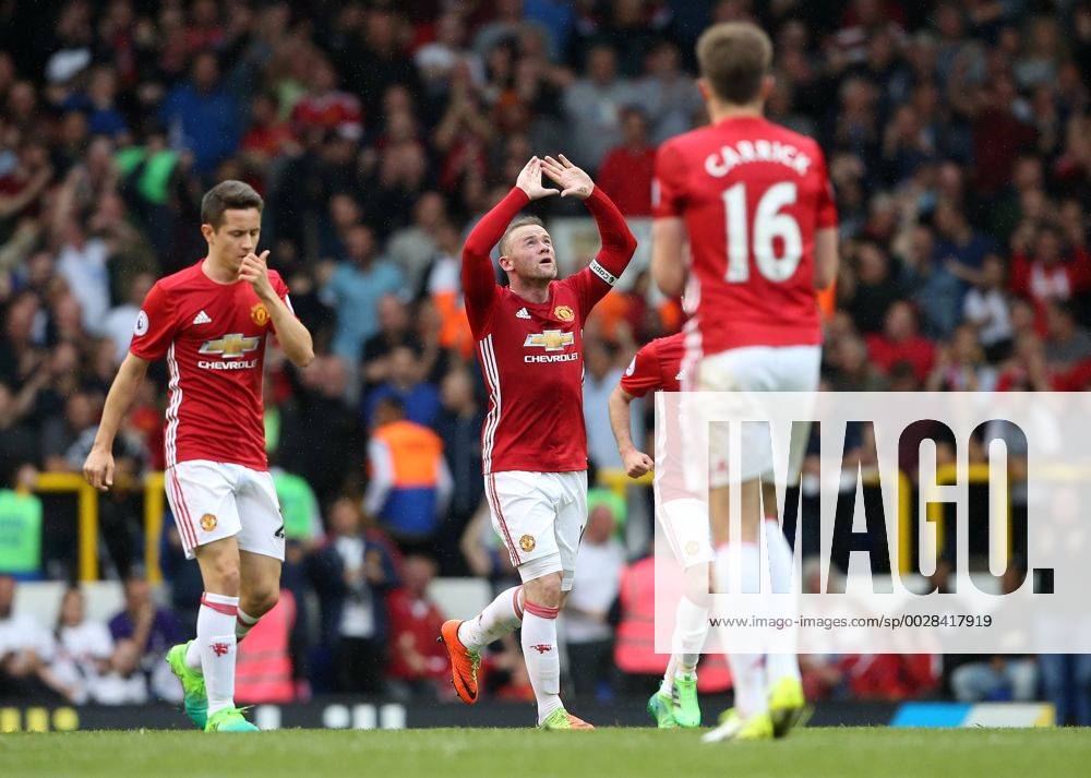 Manchester United ManU s Wayne Rooney celebrates his goal during the Premier League match at White Hart Lane Stadium, London. Picture date: May 14th, 2017. Pic credit should read: David Klein Sportimage .