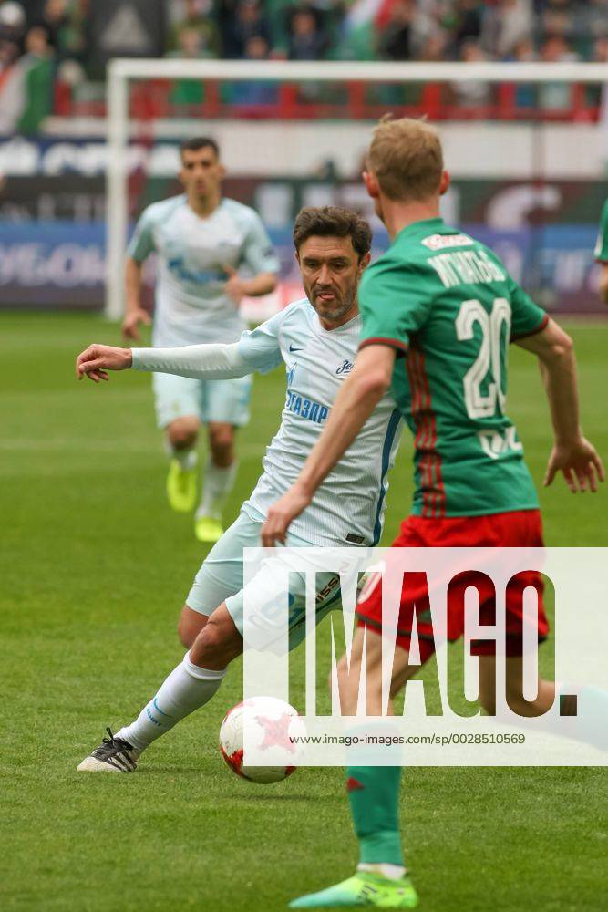 Russia. Moscow. 21 may 2017. Football stadium Lokomotiv. Russian football championship-2013-2014. FC Lokomotiv (Moscow) vs FC Zenit (St.Peterburg). 81. Zhirkov Yuri (ZENIT St-Peterburg).