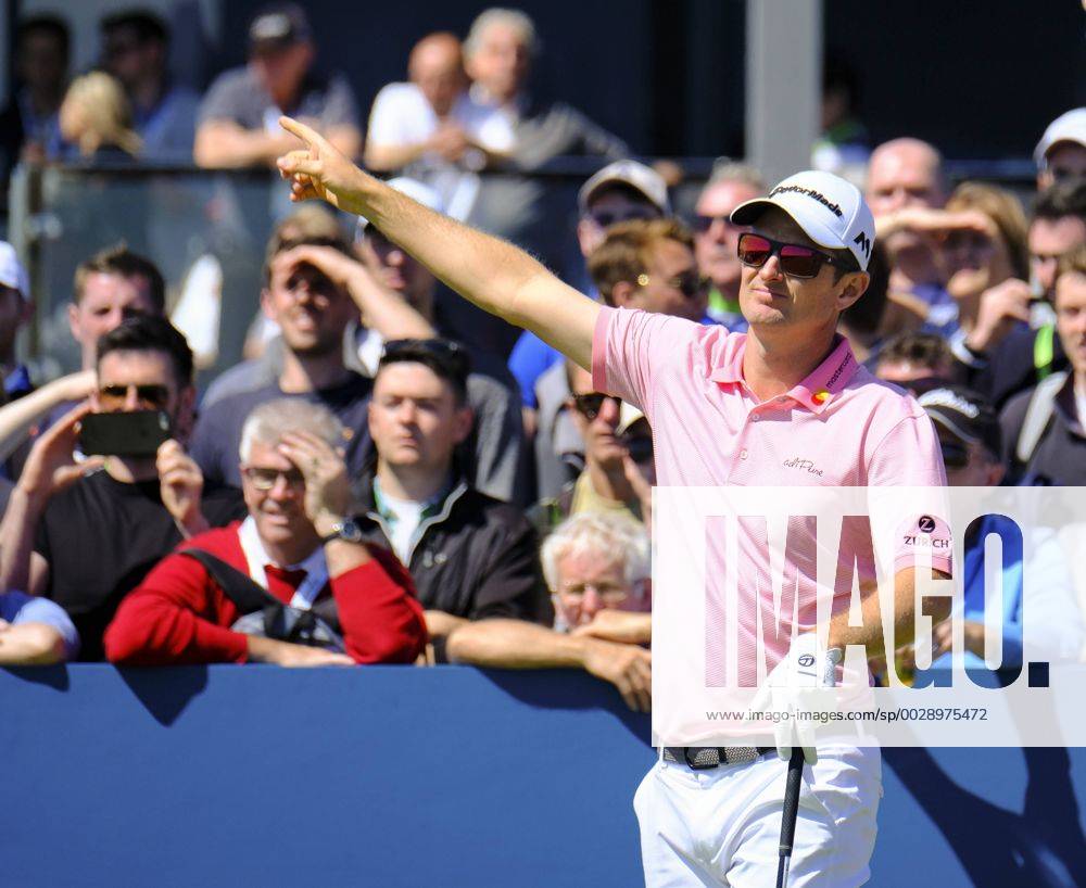 July 8th 2017, Portstewart Golf Club, Portstewart, Northern Ireland; Dubai Duty Free Irish Open Golf Championship, Day 3; Justin Rose (ENG) calls his shot wide right on the 17th during the third round of the Dubai Duty Free Irish Open; Rose sitting on -13 at end of 3rd round Cookex ActionPlus11898992