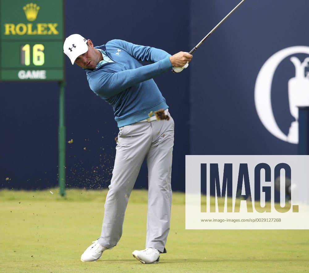 20th July 2017, Royal Birkdale Golf Club, Southport, England; The 146th Open Golf Championship ; First round ; Gary Woodland (USA) strikes his shot from the tee of the opening hole during the first round of the Open Championship Blunsdenx ActionPlus11903885