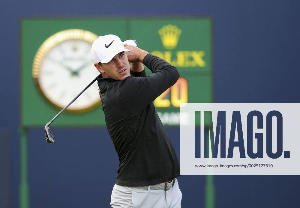 20th July 2017, Royal Birkdale Golf Club, Southport, England; The 146th Open Golf Championship ; First round ; US Open champion Brooks Koepka of (USA) follows his shot from the tee of the first hole during the first round of the Open Championship Blunsdenx ActionPlus11903911