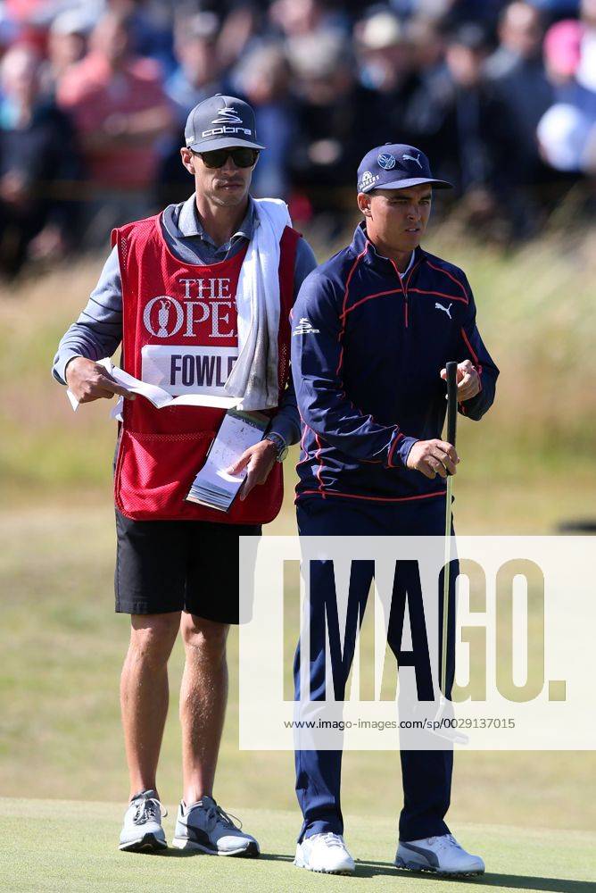 20th July 2017, Royal Birkdale Golf Club, Southport, England; The 146th Open Golf Championship, First round; Rickie Fowler (USA) surveys his putt for birdie on the par three 14th hole Blunsdenx ActionPlus11904092