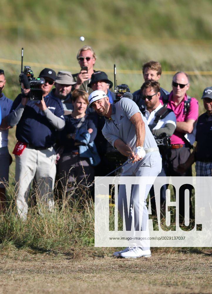 20th July 2017, Royal Birkdale Golf Club, Southport, England; The 146th Open Golf Championship, First round; Dustin Johnson (USA) pitches to the green on the par five 15th hole Blunsdenx ActionPlus11904124