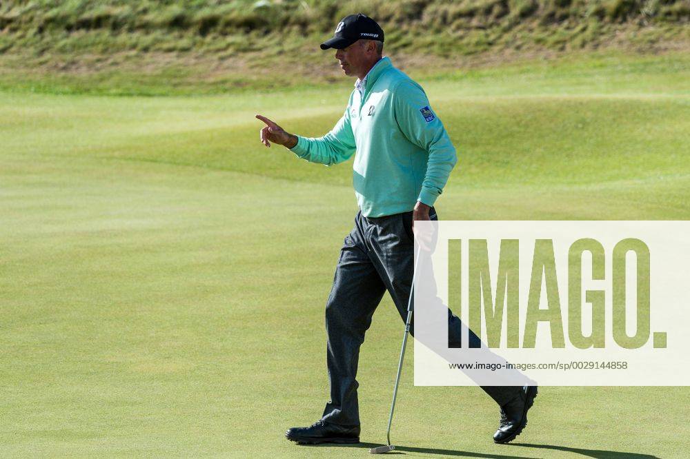 20th July 2017, Royal Birkdale Golf Club, Southport, England; The 146th Open Golf Championship, First round; Matt Kuchar (USA) reacts to his putt on the 18th green Blunsdenx ActionPlus11904430