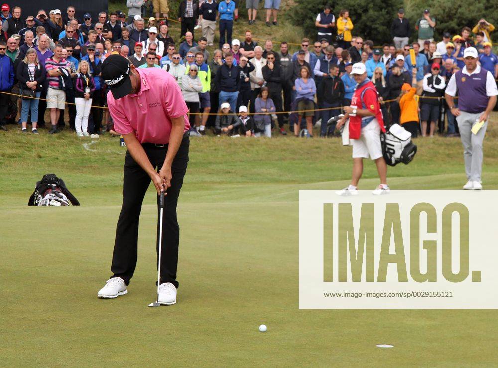 22nd July 2017, Royal Birkdale Golf Club, Southport, England; The 146th Open Golf Championship, third round ; Sean O Hair (USA) rolls in his par putt on the par three 7th hole Blunsdenx ActionPlus11904806