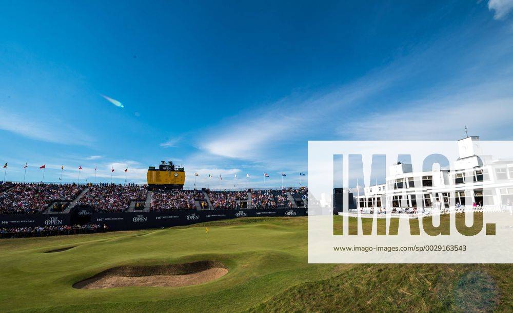 22nd July 2017, Royal Birkdale Golf Club, Southport, England; The 146th Open Golf Championship, third round ; A general view of the clubhouse and grandstands at the 18th green Blunsdenx ActionPlus11905244