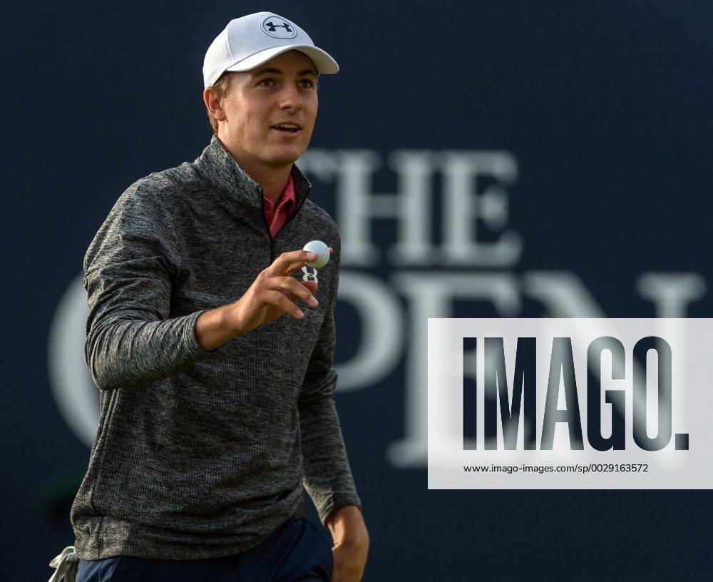 22nd July 2017, Royal Birkdale Golf Club, Southport, England; The 146th Open Golf Championship, third round ; Jordan Spieth (USA) responds to the applause of the grandstands after he completes the 18th hole Blunsdenx ActionPlus11905260