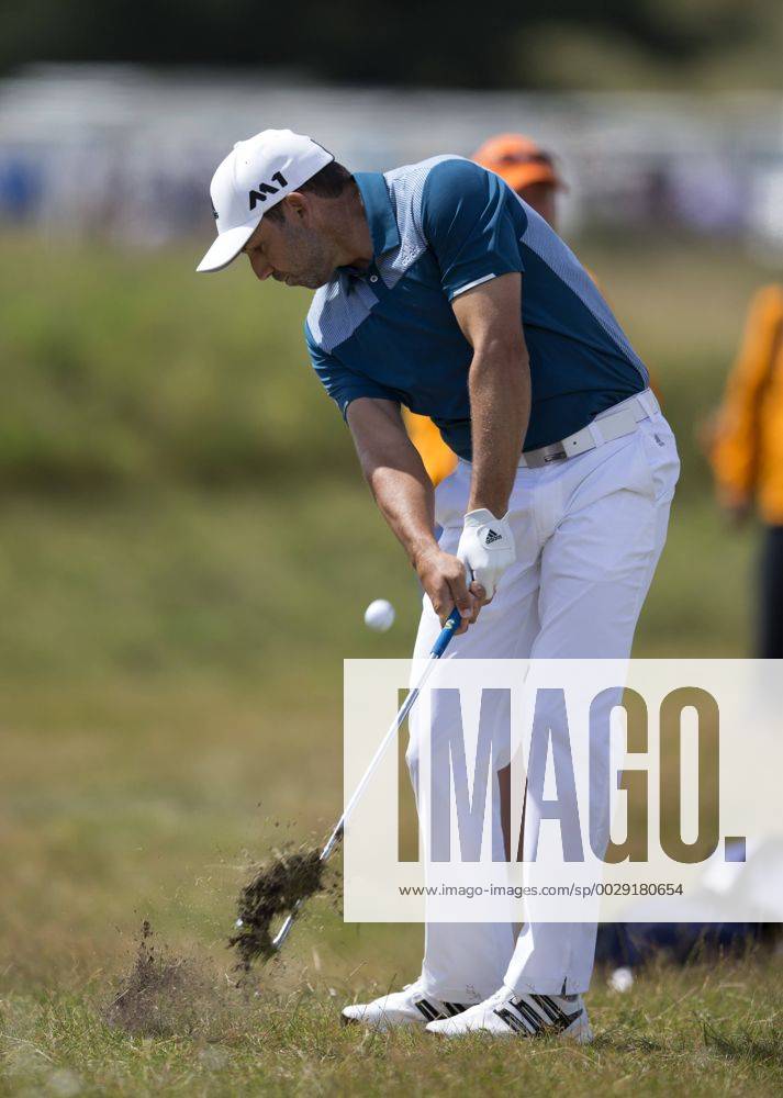 23rd July 2017, Royal Birkdale Golf Club, Southport, England; The 146th Open Golf Championship, fourth round ; Sergio Garcia (ESP) punches a recovery shot from the right hand rough on the 8th hole Blunsdenx ActionPlus11905782
