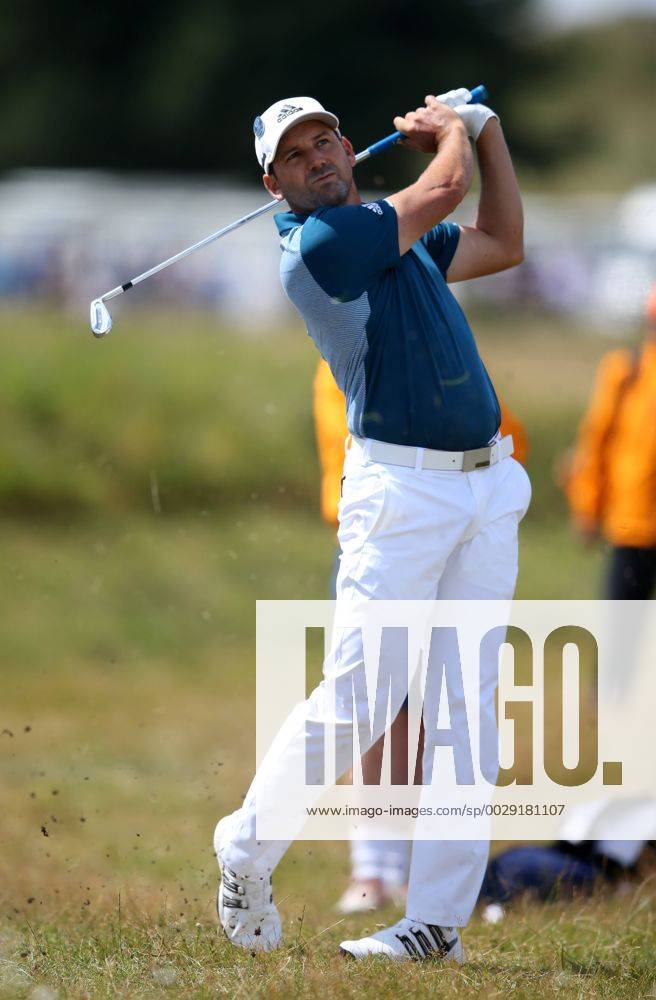 23rd July 2017, Royal Birkdale Golf Club, Southport, England; The 146th Open Golf Championship, fourth round ; Sergio Garcia (ESP) watches his second shot from the rough on the 8th hole Blunsdenx ActionPlus11905882