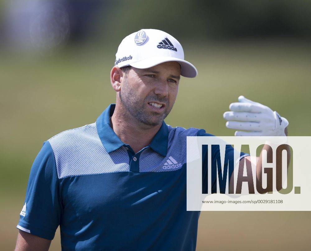 23rd July 2017, Royal Birkdale Golf Club, Southport, England; The 146th Open Golf Championship, fourth round ; Sergio Garcia (ESP) reacts to his second shot on the 8th hole Blunsdenx ActionPlus11905883
