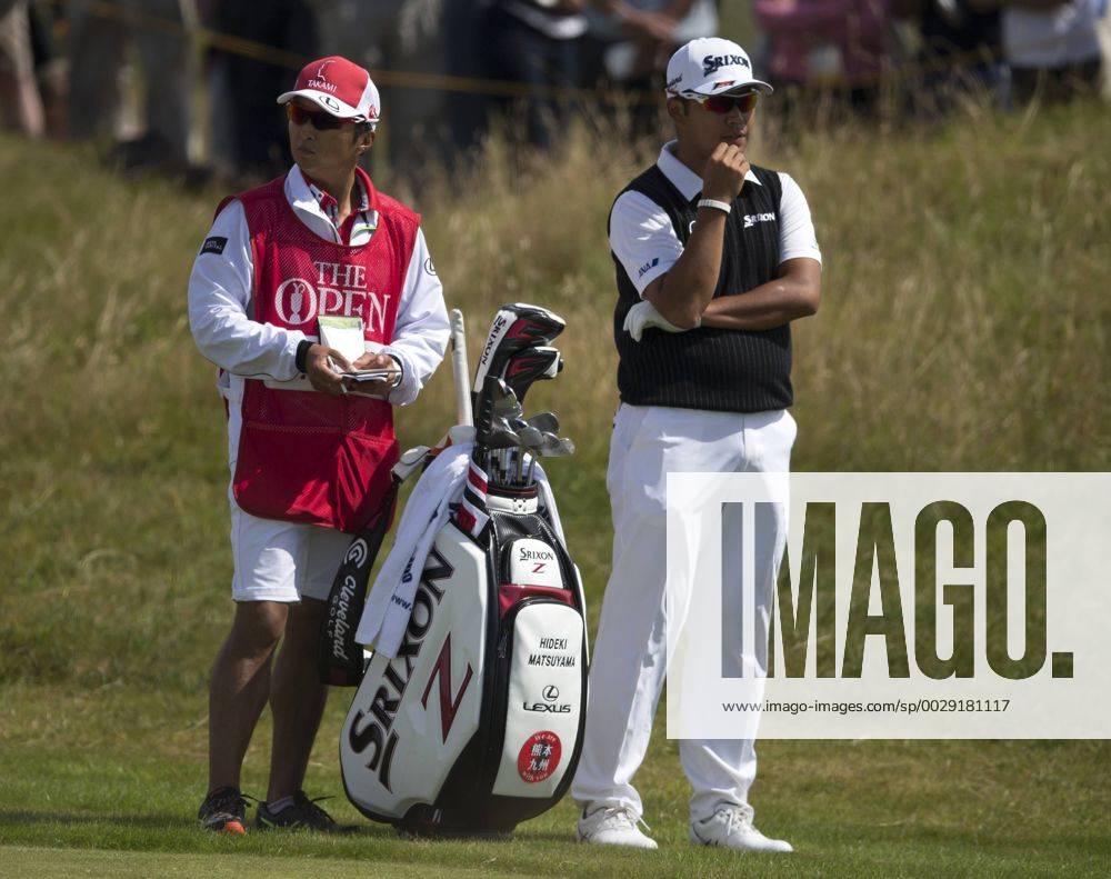23rd July 2017, Royal Birkdale Golf Club, Southport, England; The 146th Open Golf Championship, fourth round ; Hideki Matsuyama (JPN) considers his approach shot on the second hole Blunsdenx ActionPlus11905895