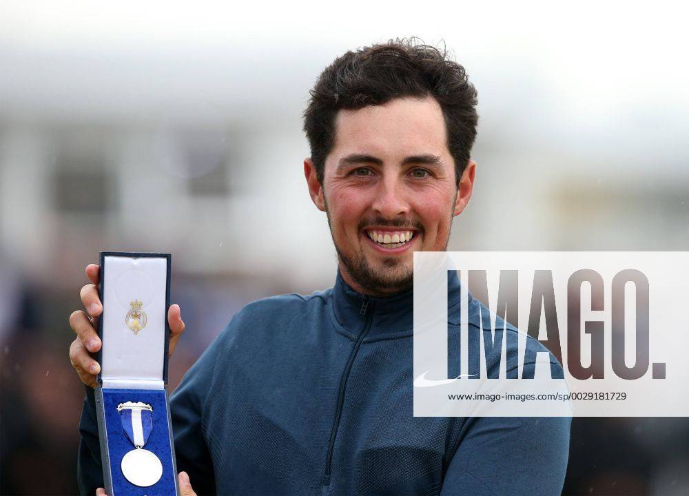 - SPORT 23rd July 2017, Royal Birkdale Golf Club, Southport, England; The 146th Open Golf Championship, fourth round ; Alfie Plant (amateur) (ENG) proudly displays his medal presented for leading amateur golfer Blunsdenx ActionPlus11905940