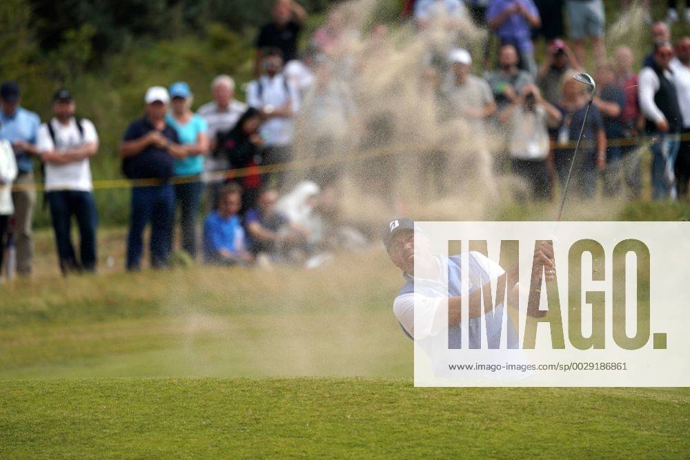 Matt Kucher (USA), JULY 23, 2017 - Golf : Matt Kucher of the United States hits out of a bunker on the 4th hole during the final round of the 146th British Open Golf Championship at Royal Birkdale Golf Club in Southport, Merseyside, England. Noxthirdxpartyxsales (waha021143)