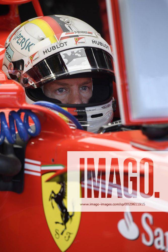 Ferrari s German driver Sebastian Vettel pictured during the free practice for the Grand Prix F1 of Belgium race, in Spa-Francorchamps, Friday 25 August 2017. The Spa-Francorchamps Formula One Grand Prix takes place this weekend, from August 25th to August 27th. NICOLASxLAMBERT x05152068x