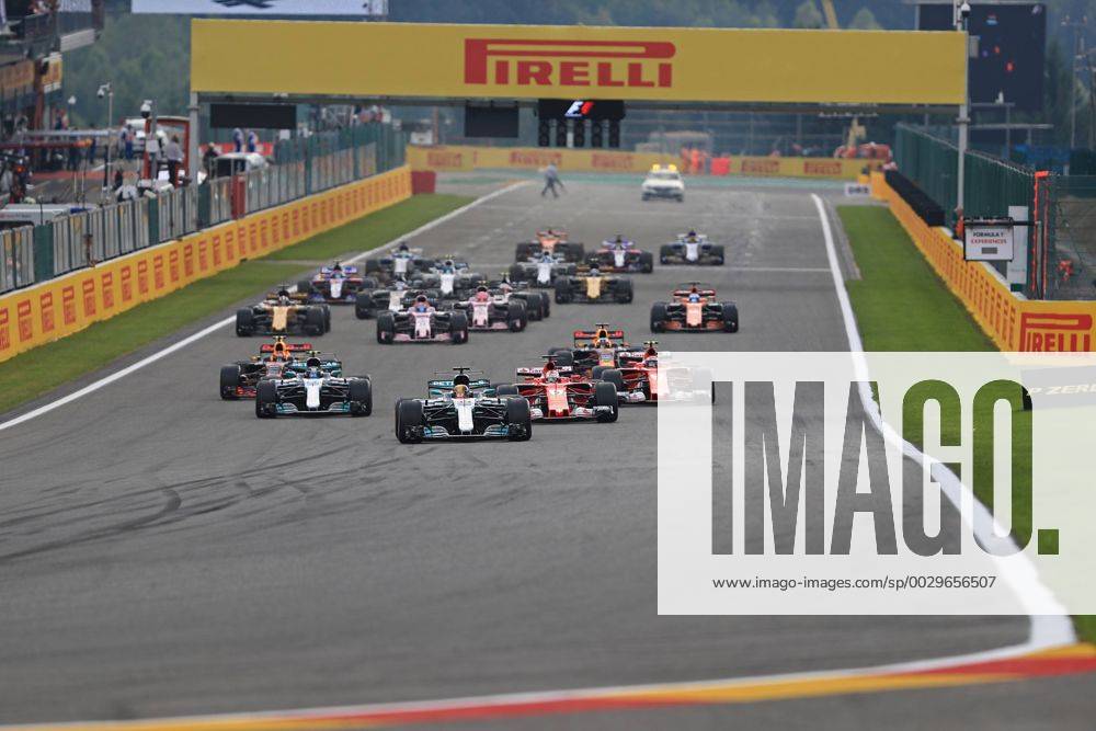 27th August 2017, Circuit de Spa-Francorchamps, Belgium; Belgium Grand Prix, Race Day; Lewis Hamilton - Mercedes AMG Petronas F1 W08 EQ Energy+ leads the race start at Spa xOctanex ActionPlus11922311