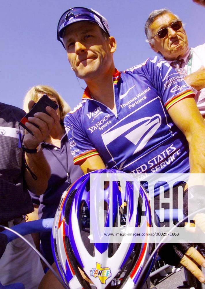 Lance Armstrong (USA US Postal Service) Radsport Herren Tour de Suisse 2003, Straßenradsport, Rad, Straße Einzelbild 7. Etappe: Savognin - Oberstaufen Radsport Herren Tour de Suisse 2003, Straßenradsport, Rad, Straße Einzelbild 7. Etappe: Savognin - Oberstaufen