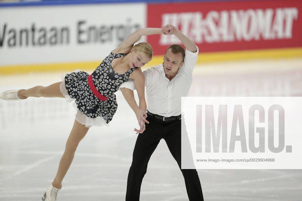 Ioulia Chtchetinina and Noah Scherer of Switzerland perform during the Pairs Short Program competition during the ISU Finlandia Trophy Espoo 2016 Figure skating Eiskunstlauf competition, Espoo, Finland