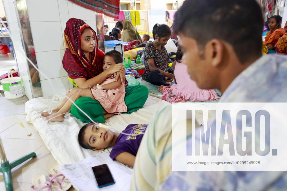 Bangladesh Confronts Surge In Dengue Cases - Dhaka Children suffer from dengue fever receive medical treatment at a hospital, in Dhaka, Bangladesh, July 14, 2023. . Dengue infection has increased five times since 1 January to 31 May this year in Bangladesh. Children aged less than 15 years suffer from dengue fever the most. Dengue infection rates are usually high during monsoon and in the slum areas. Four variations of this virus have been identified. If infected with more than one variation or for the second time, severity of the infection is way more intense. Since many children are being diagnosed with dengue for the second or third time now, the situation is getting complicated. Meanwhile, many children with dengue infection are being a