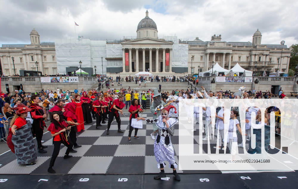 Chess Festival takes place in Trafalgar Square. London United Kingdom - ZUMAs262 20230716_zip_s262_088