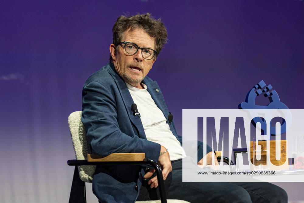 Michael J. Fox bei Bits & Pretzels healthtech in der Messe in München Datum: 20.06.2023