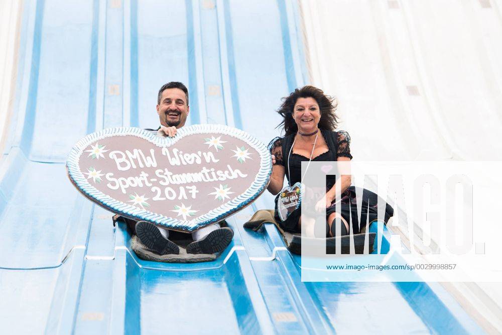 BMW Wiesn Stammtisch, 19.09.2017 im Bild: Georg Hackl mit Kornelia Hackl Â