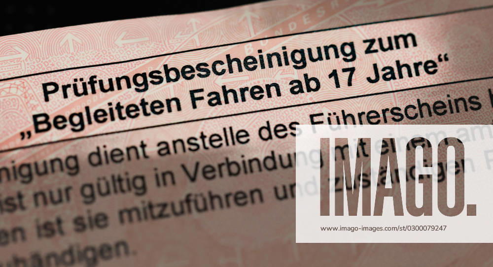 Frankenberg, Deutschland 02. April 2023: Im Bild: Prüfungsbescheinigung zum Begleiteten Fahren ab 17 Jahre Hessen