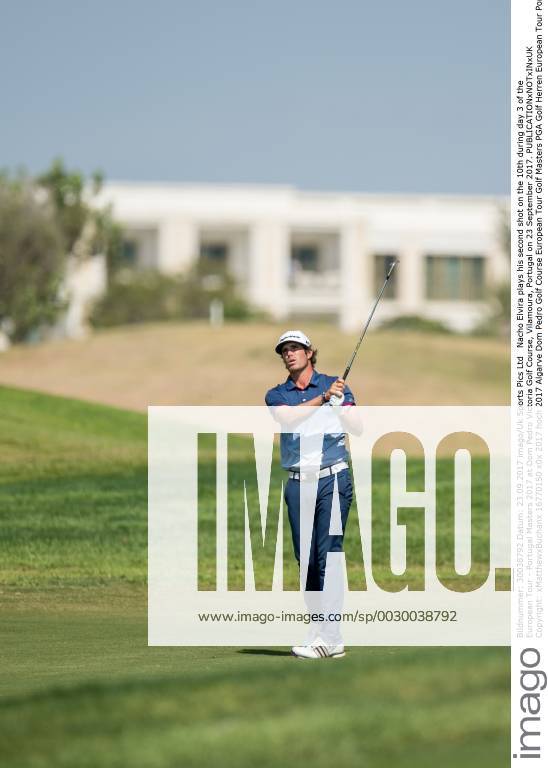 Nacho Elvira plays his second shot on the 10th during day 3 of the European Tour - Portugal Masters 2017 at Dom Pedro Victoria Golf Course, Vilamoura, Portugal on 23 September 2017.