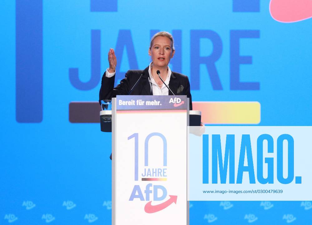 Magdeburg, Sachsen-Anhalt, Deutschland, 29.07.2023: Alice Weidel hält eine Rede auf AfD-Bundesparteitag