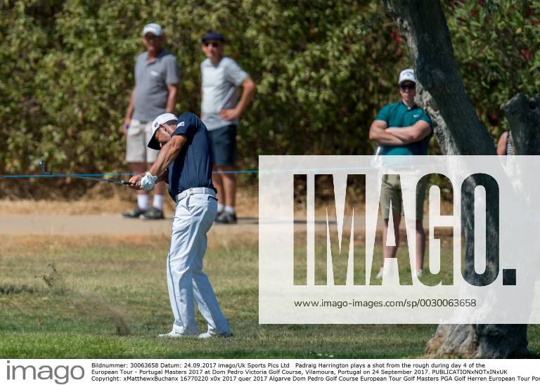 Padraig Harrington plays a shot from the rough during day 4 of the European Tour - Portugal Masters 2017 at Dom Pedro Victoria Golf Course, Vilamoura, Portugal on 24 September 2017.